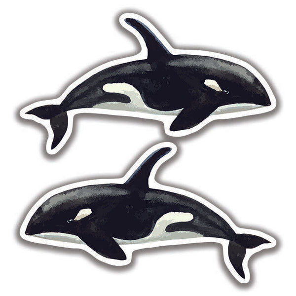 ORCA KILLER WHALE DECAL 2 Stickers Bogo Car Window Bumper 4x4 – The Sticker  And Decal Mafia