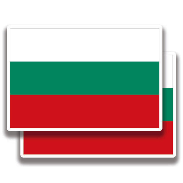 BULGARIA NATIONAL FLAG DECAL 2 Stickers Bogo For Car Bumper Truck 4x4 2 For 1