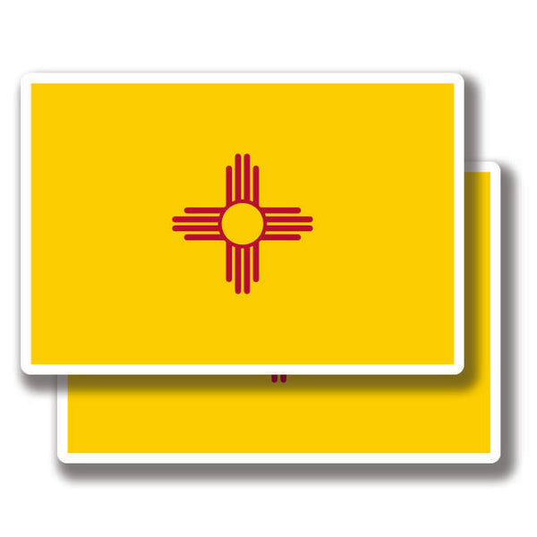 New Mexico Flag Stickers 2 Decals Bogo For Car Bumper Truck Window