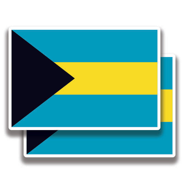 BAHAMAS FLAG DECAL 2 Stickers Bogo For Car Bumper Truck