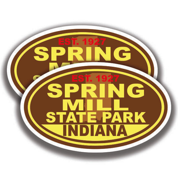 SPRING MILL STATE PARK DECAL 2 Stickers Indiana Bogo Car Window