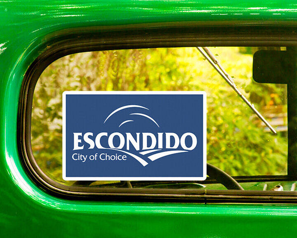 ESCONDIDO CALIFORNIA FLAG DECAL 2 Stickers Bogo For Car Bumper