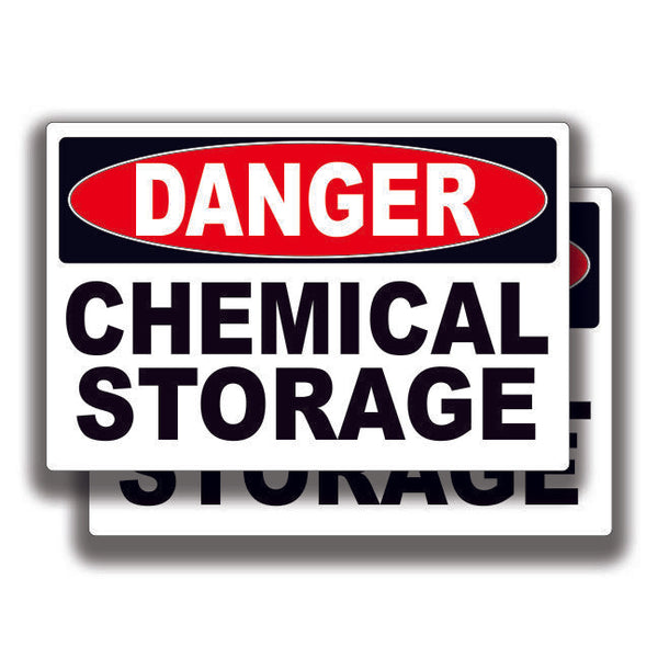 DANGER CHEMICAL STORAGE DECAL Stickers Sign Bogo Car Truck Window